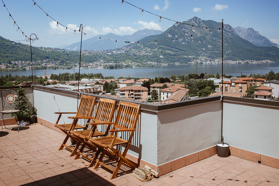 Vista terrazza lago di Como