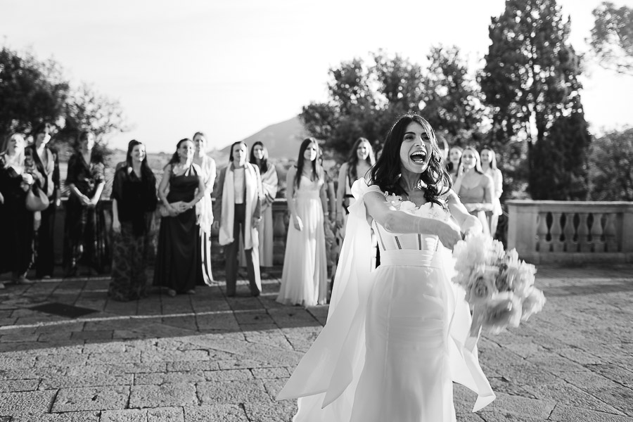 lancio bouquet villa Selvatico