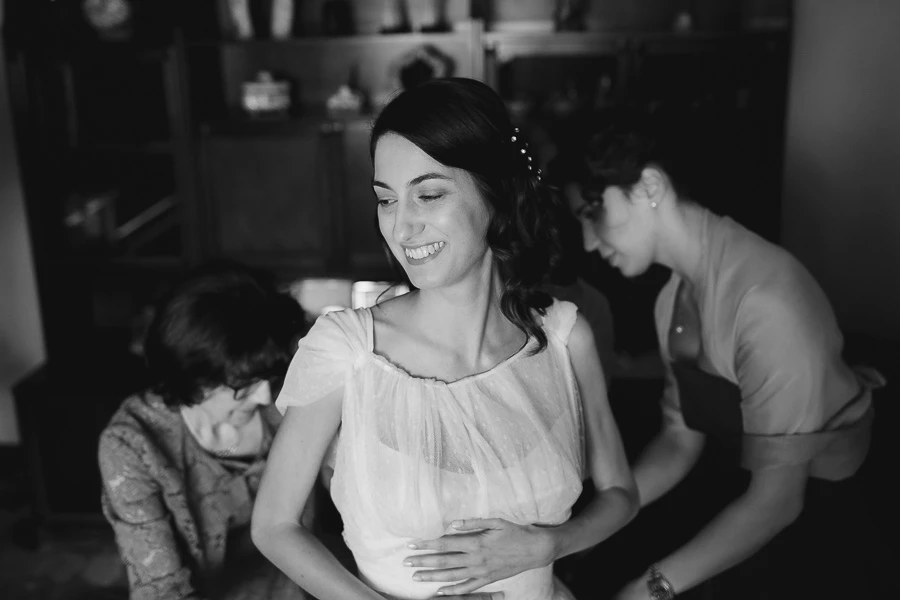 vestizione della sposa