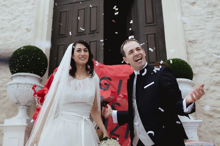 lancio del riso chiesa Orgiano