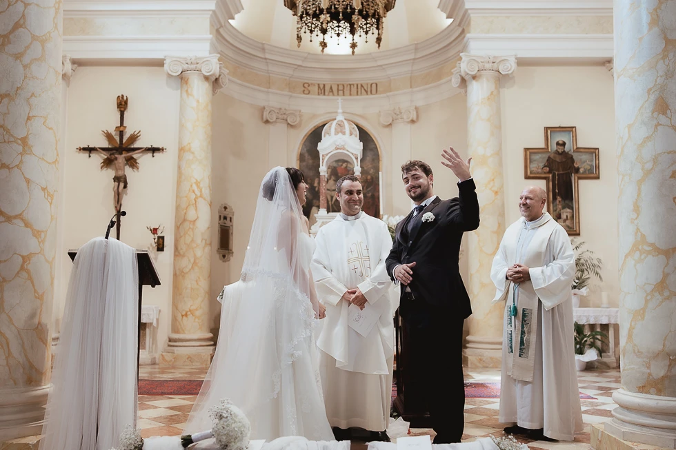 scambio delle fedi matrimonio a Torreglia - Padova