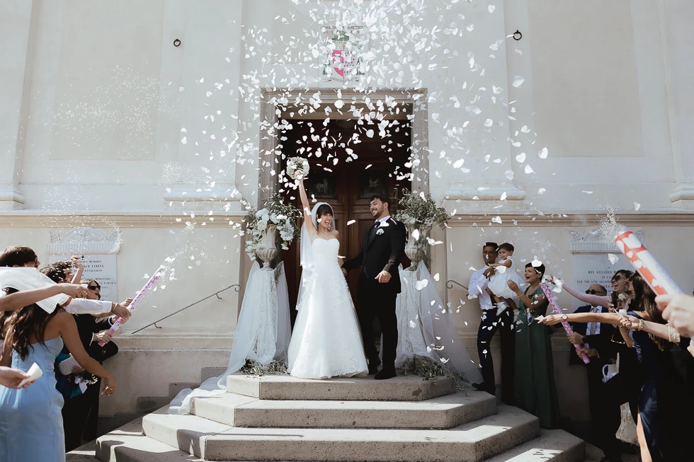 lancio del riso matrimonio Padova chiesa di San Martino