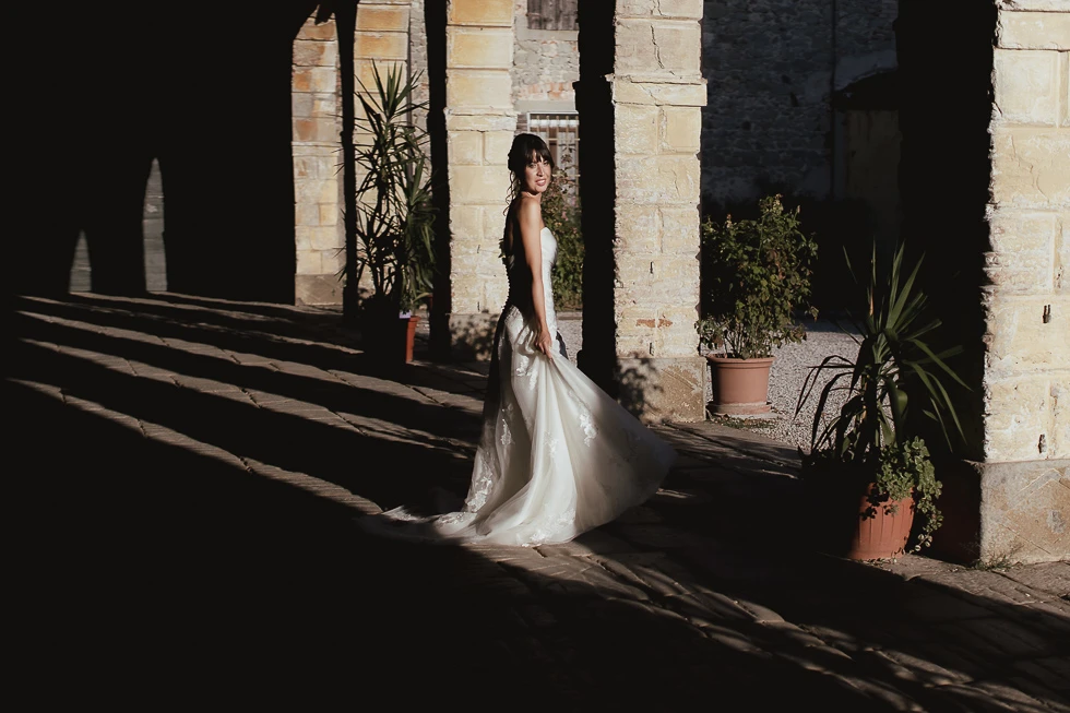 foto di coppia matrimonio a villa Cavalli