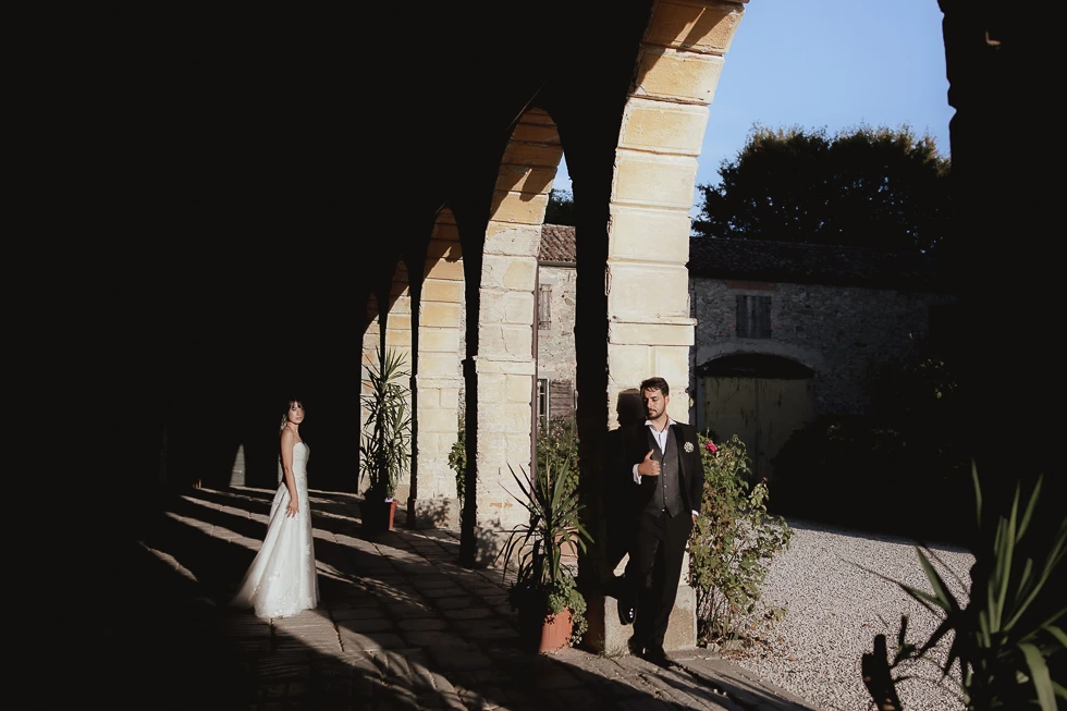 foto di coppia matrimonio a villa Cavalli