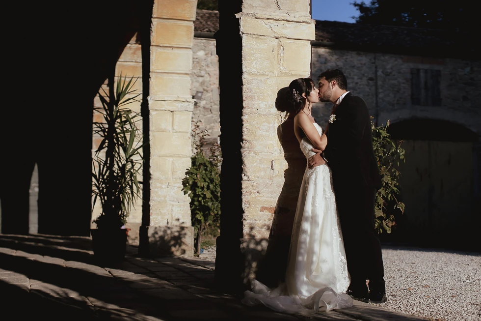 foto di coppia matrimonio a villa Cavalli