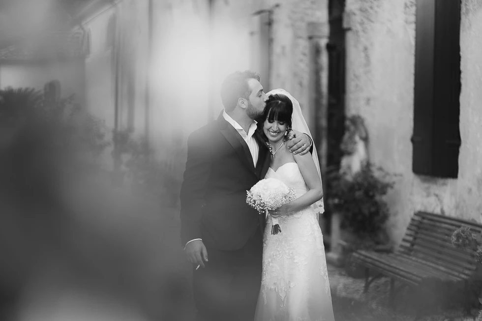 foto di coppia matrimonio a villa Cavalli