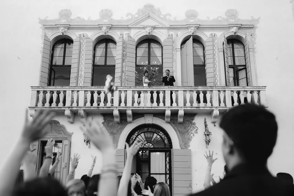 lancio del bouquet villa Cavalli