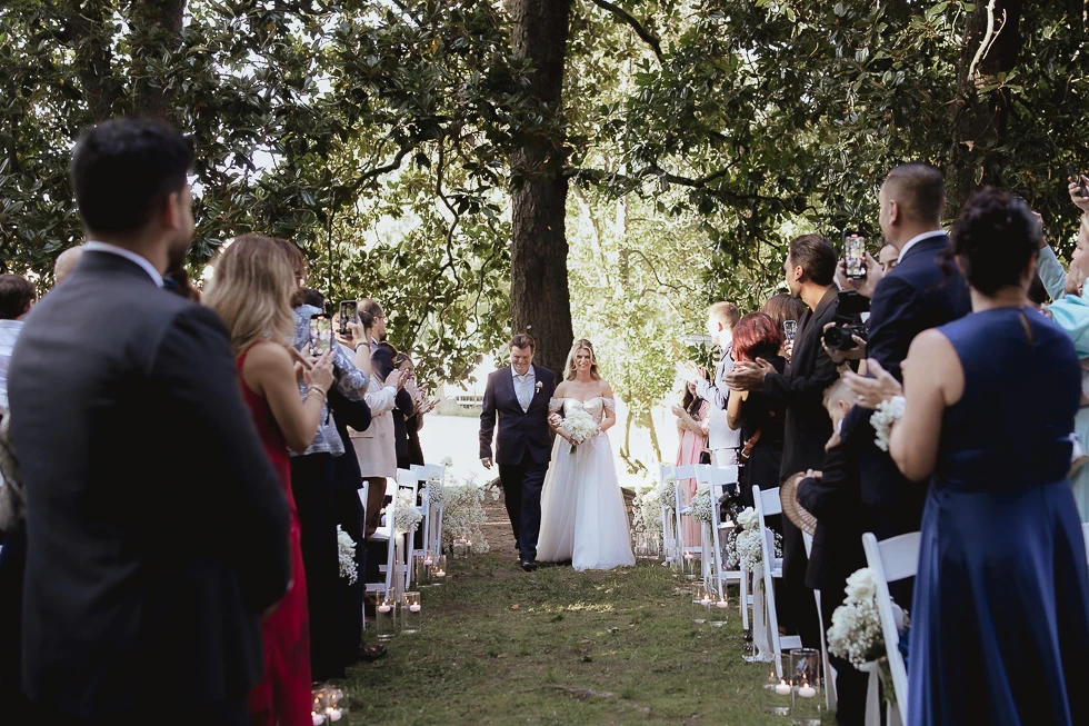 ingresso della sposa rito civile villa Selvatico Terme