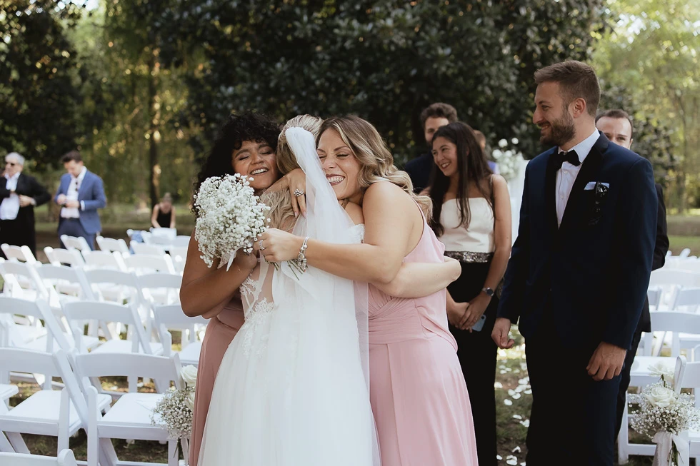 congratulazioni alla sposa a villa Selvatico