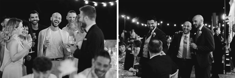 Risate e brindisi tra amici a Villa Selvatico