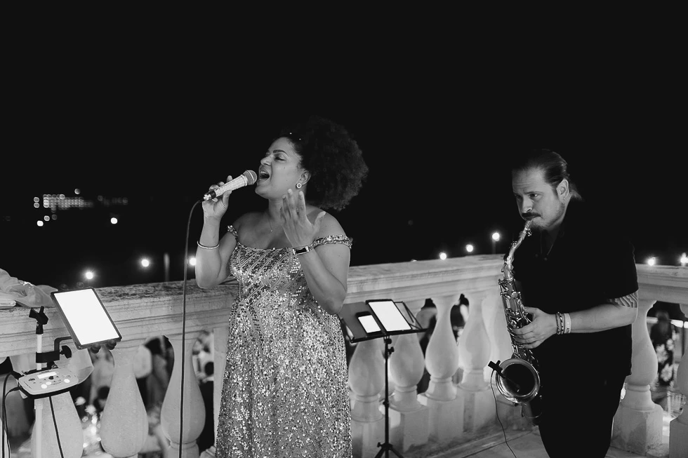 cantante durante il ricevimento