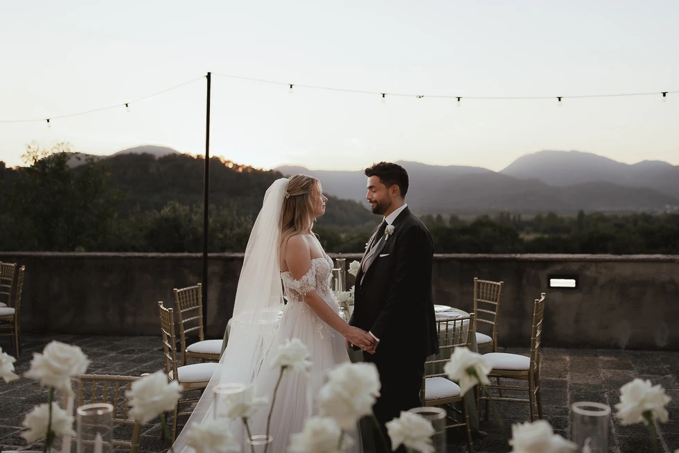 foto di coppia terrazza di villa Selvatico Terme