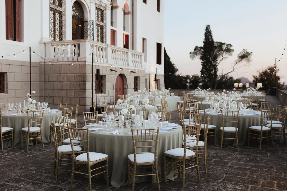 dettagli mise en place villa Selvatico Terme