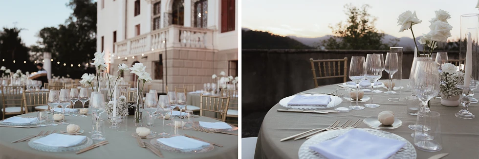 dettagli mise en place villa Selvatico Terme